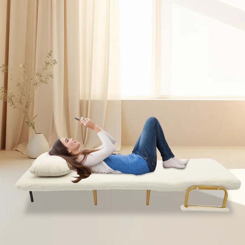 Convertible Sofa Bed Folding Sofa Bed with Pillow & 5-Gear Adjustable Backrest gallery