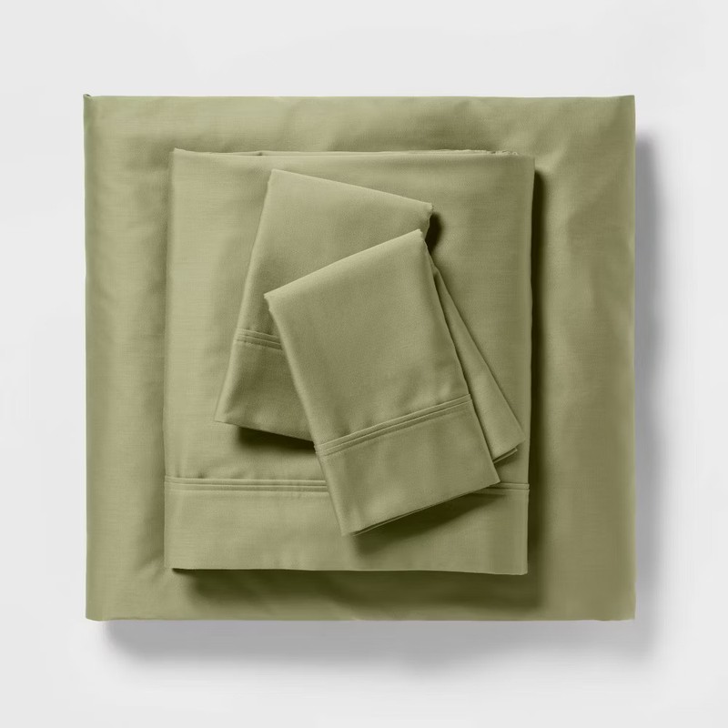 Threshold 400 Thread Count Cotton Sateen 4-Piece Sheet Set Luxurious gallery