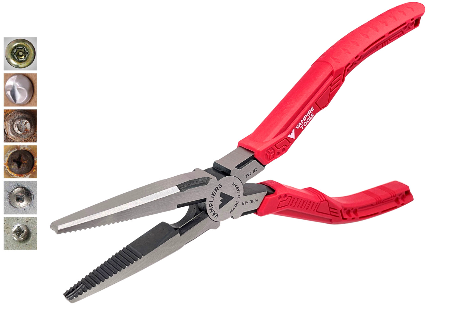 VAMPLIERS 7.5" Screw Extractor Long Nose Pliers Made in Japan High Carbon Steel gallery