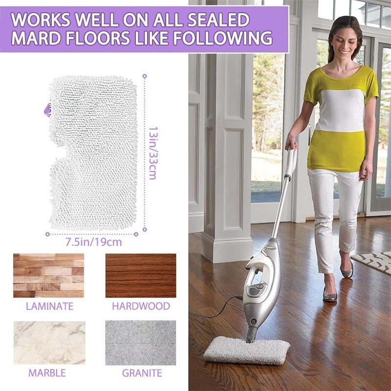 4-Piece Washable Steam Mop Pad Set for Shark Steam Mops S3501 S3601 S2902 S3901 gallery