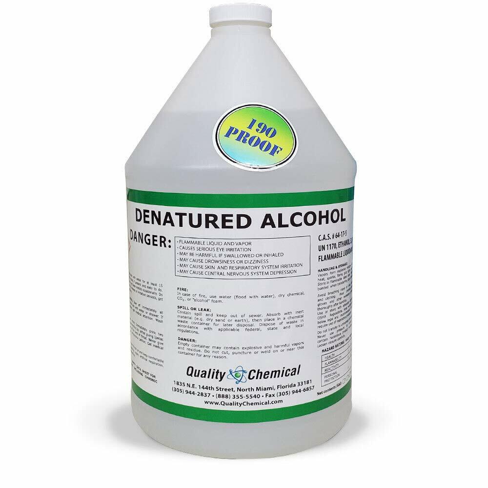 Denatured Alcohol (Ethanol) 190 proof / 1 Gallon (128 oz.) gallery