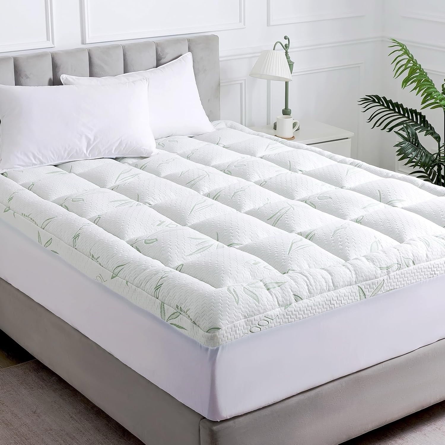 WhatsBedding Twin Mattress Topper, Soft Pillow Top Mattress Topper /twin gallery