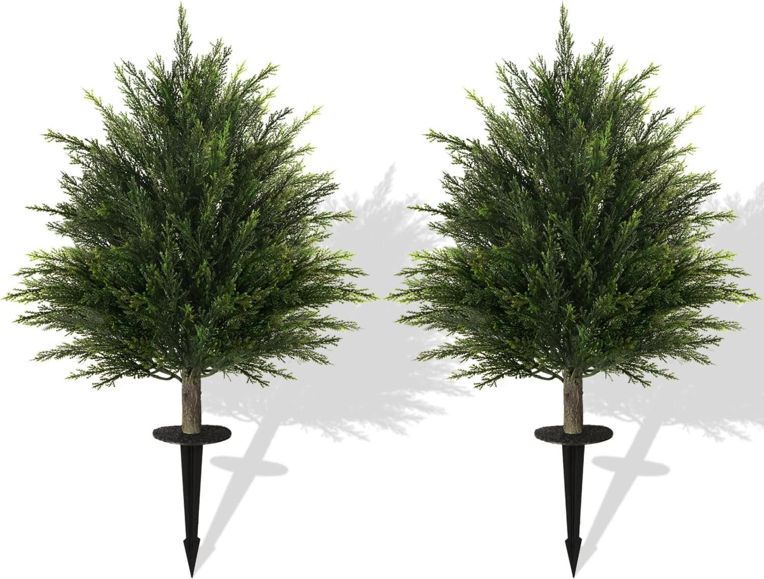 2Ft Artificial Cypress Topiary Trees Set - Realistic Faux Plants for Home Decor gallery