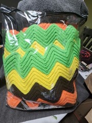 Hand-Crocheted Chevron Blanket