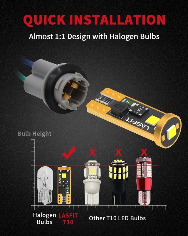 High-Performance 168 LED Bulbs - 400LM Non-Polar Amber for 12-24V Applications gallery
