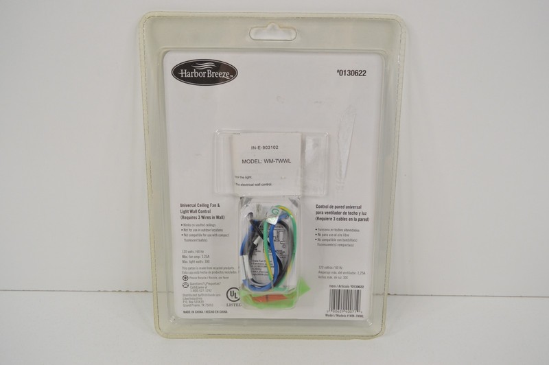 Harbor Breeze Universal Ceiling Fan & Light Wall Control #0130622 NEW SEALED gallery