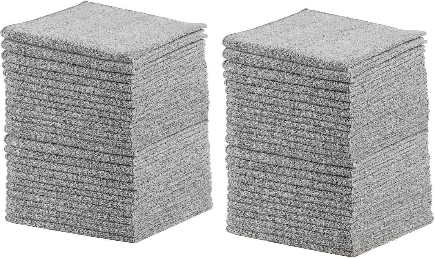 All Purpose Microfiber Cleaning Cloth Towels, 50 Pack, 12"x12", Non-Scratch, gallery