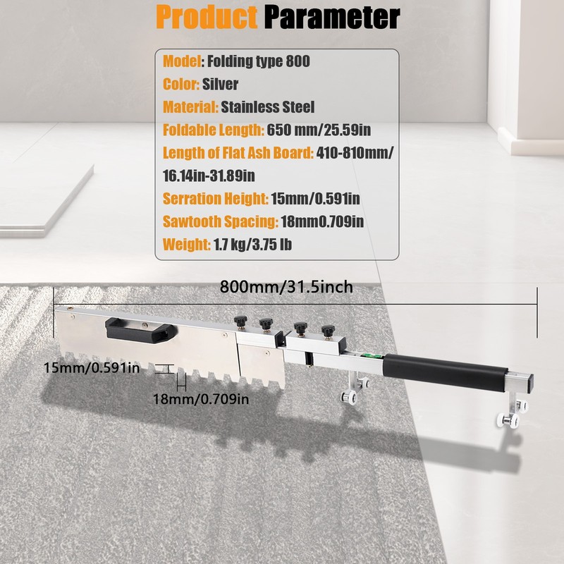 Floor Tile Leveling Paving Tool Adjustable Flat Sand Screed Mortar Trowel​ Tool gallery