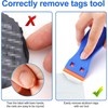 4 Pcs Plastic Razor Blade Scraper and 100 Pcs Blades, Remove Label Decal Tool， gallery