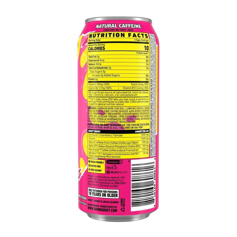 Ghost Energy Drink – Bubblicious 2026 Edition – Limited Time – 4, 6, or 12 Pack gallery