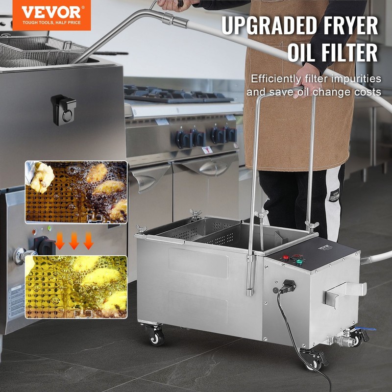 Portable Oil Filtering Unit, 38L Capacity, 10 L/min Filtering Speed, Equipped wi gallery