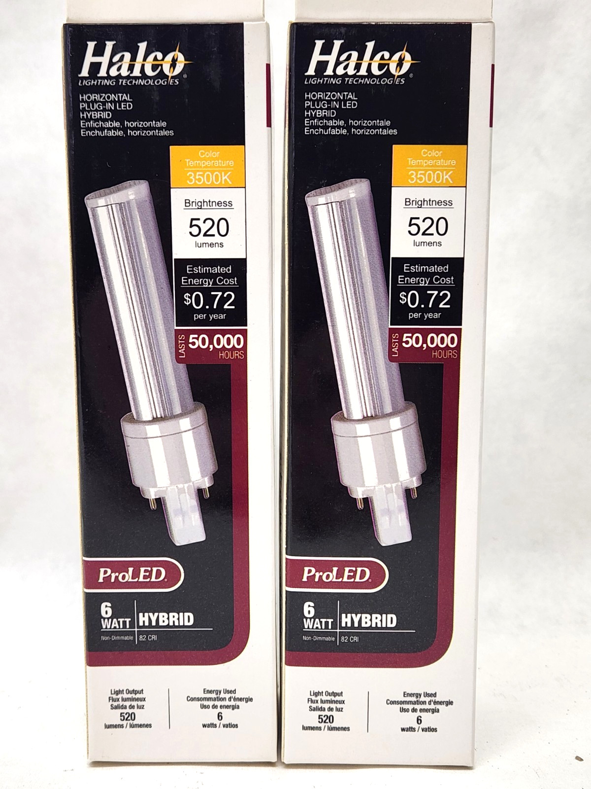 2 pcs - Halco PL6H/835/HYB/LED 81161 LED Plug-in Horizontal 6W 3500K Hybrid Bulb gallery