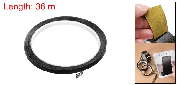 Antistatic Grid ESD Tape 2.36 Mil Thick 1/4 Inch x 39 Yards Black gallery