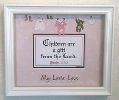 Bible Scripture Plaque”CHILDREN ARE A GIFT”Great Gift For Baby Shower, Girls New