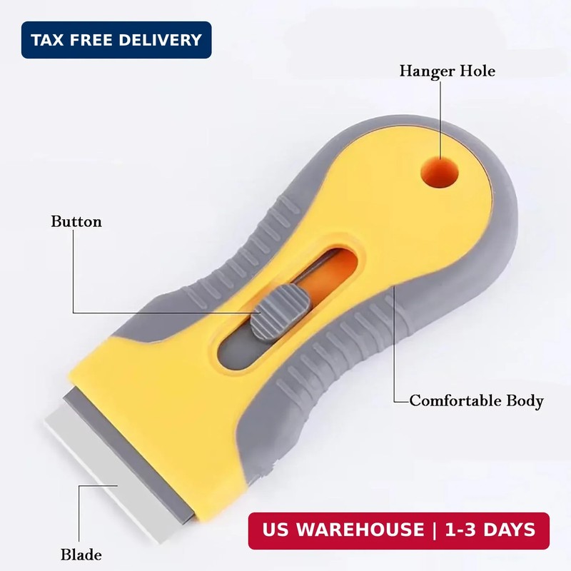 2 Razor Blade Scraper Tool w 20 Plastic Blades & 10 Metal Glass Sticker Cleaning gallery