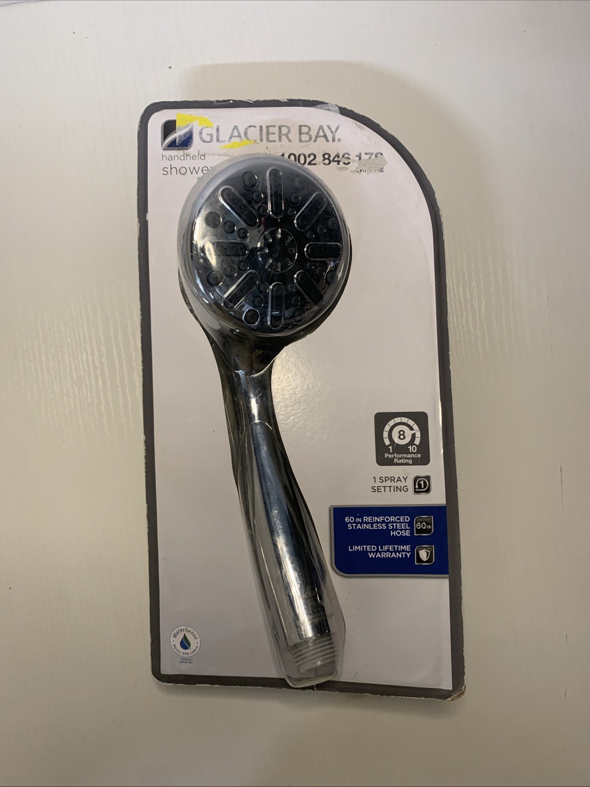 Glacier Bay Single Wall Mount Handheld Shower Head Chrome - No Wall Mount gallery