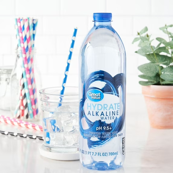 Great Value Hydrate Alkaline Water, 23.7 fl Oz, Bottle, 15 Count...,,, gallery