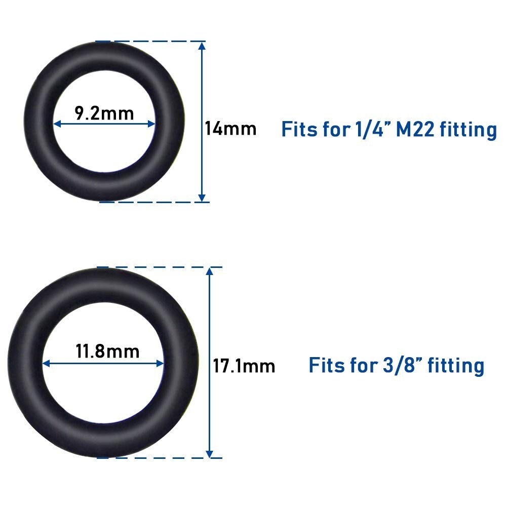 High-Quality Rubber Pressure Washer O-Rings, 40-Piece Set for Quick Connects gallery