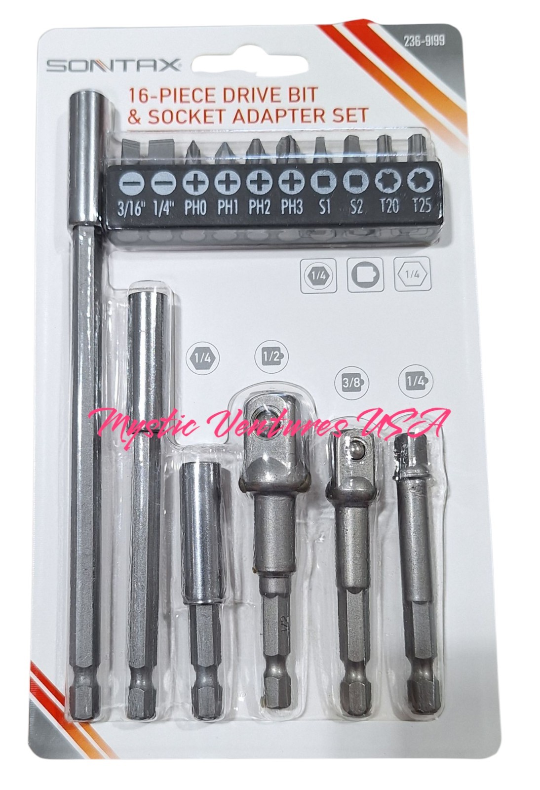 👀 BEST DEAL 🔧🛠 TorqueSmith 16 piece Drive Bit And Socket Adapter Set 1/4" Hex gallery