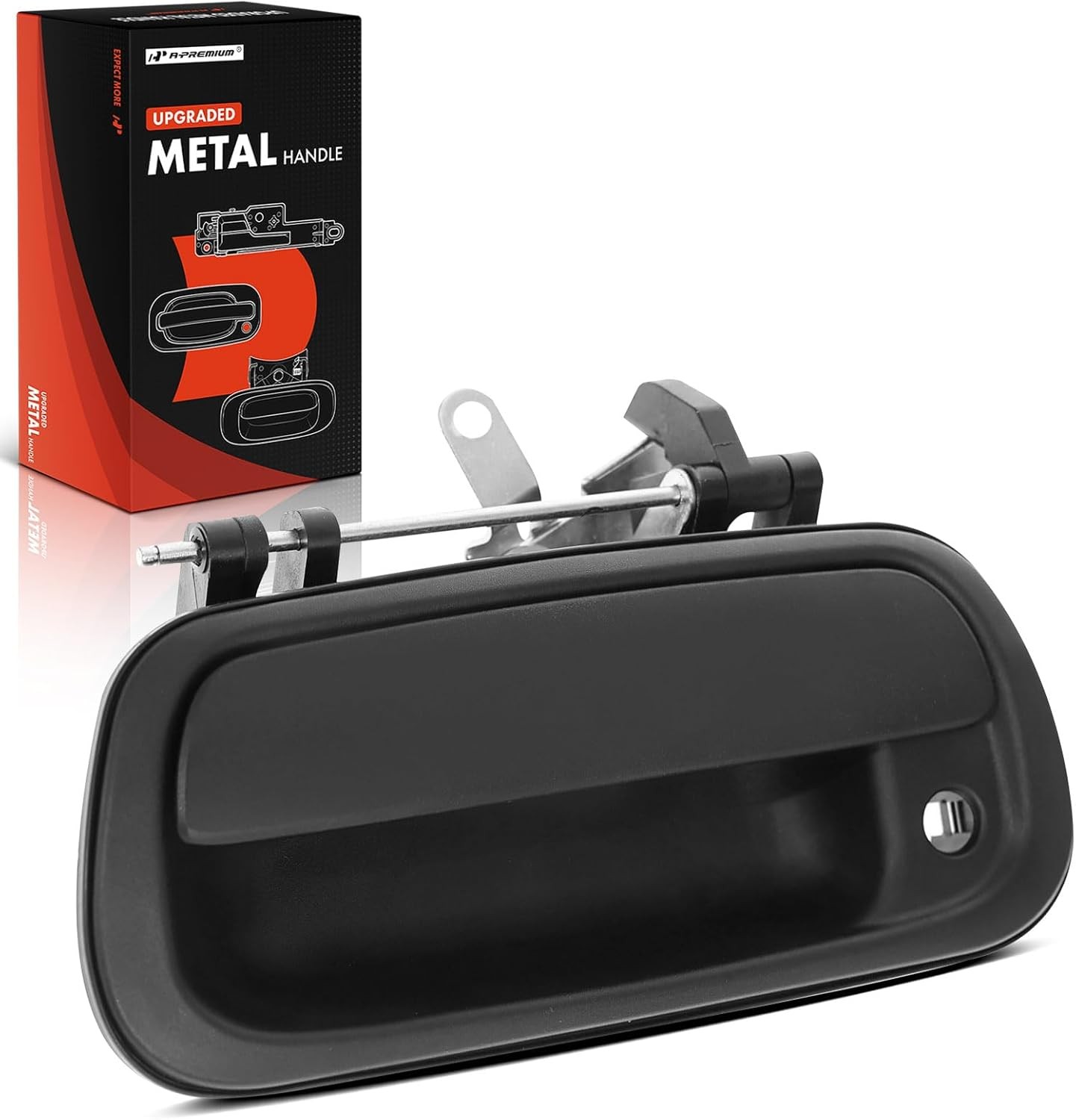 Metal Tailgate Handle with Keyhole for Toyota Tundra 2000–2006 Textured Black gallery