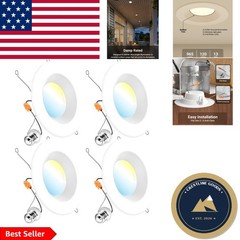 Energy-Efficient 5/6 Inch LED Recessed Downlight, Dimmable & CCT Selectable