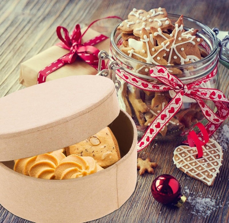 5 Pcs Big Boxes Decorative for Presents Round Carton Candies Container gallery