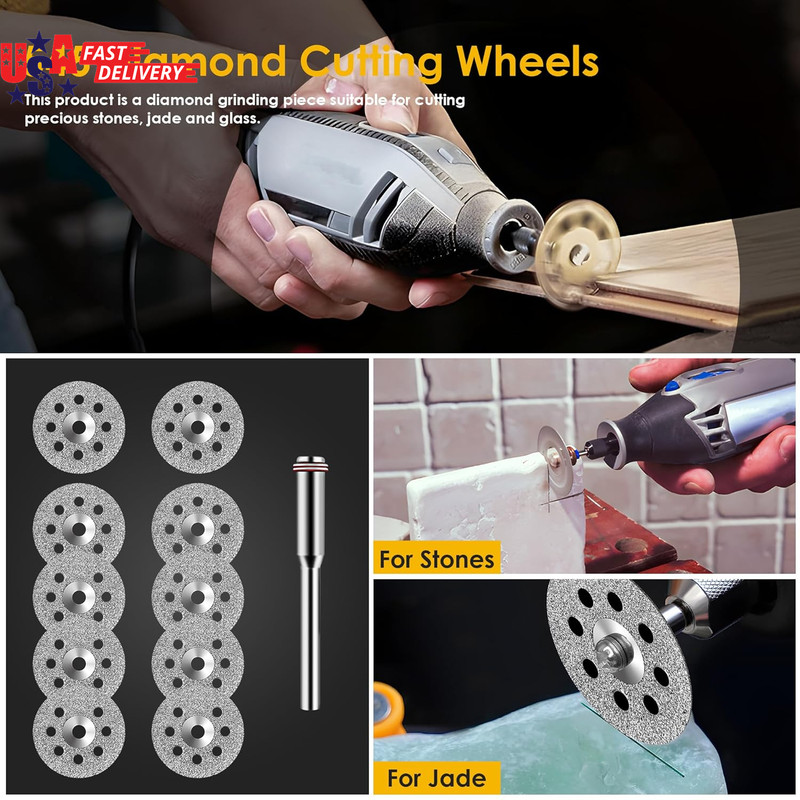 44Pcs Cutting Wheel Set Compatible with Plastic for Rotary Tool, HSS Circular Sa gallery