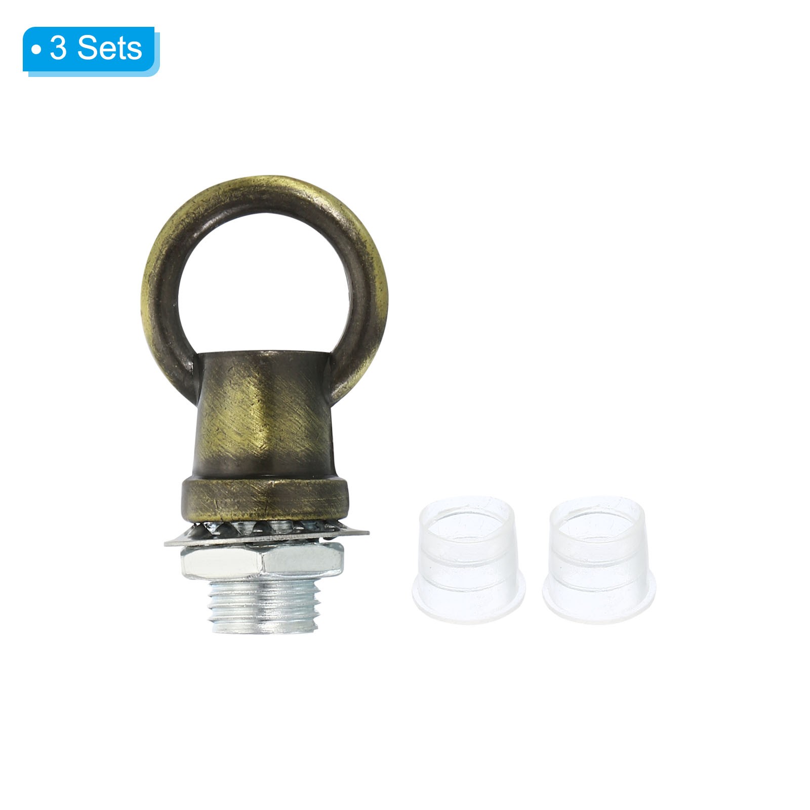 3set 8kg M10 Thread Lifting Eye Nut Female Loop Holder 14mm Hook Ring Bronze gallery