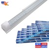 25 Pack 5Ft LED Garage Light 48W 6500K 6200Lm Clear Linkable V Shaped T8 Tube gallery
