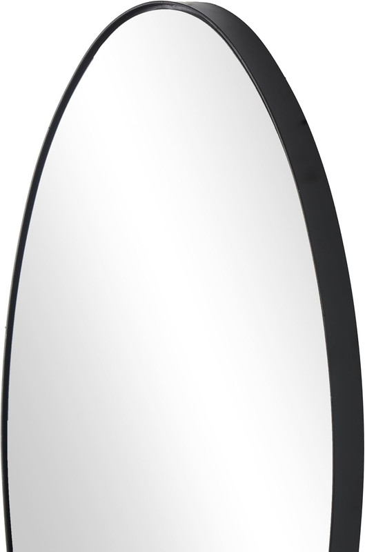 Wavy Black Metal Wall Mirror - Stylish Entryway Decor 9" x 2" x 45 gallery