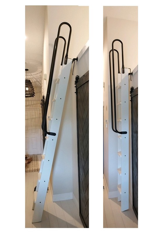 Ladder Hardware Kit - MAKES YOUR LADDER STAND UP! Library Loft Cabin gallery