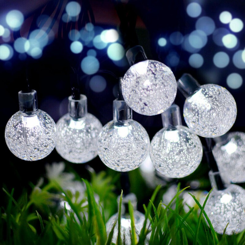21FT Outdoor String Lights 30 LED Solar Bulb Patio Party Yard Garden Wedding gallery