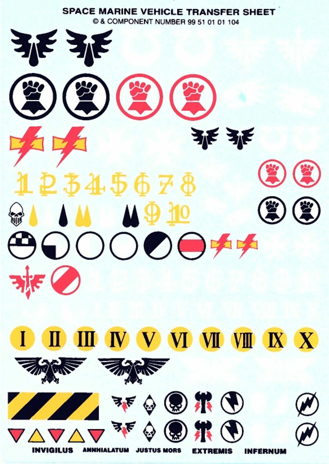 Decals Games Workshop 40k Space Marine Vehicle Transfers gallery