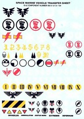 Decals Games Workshop 40k Space Marine Vehicle Transfers