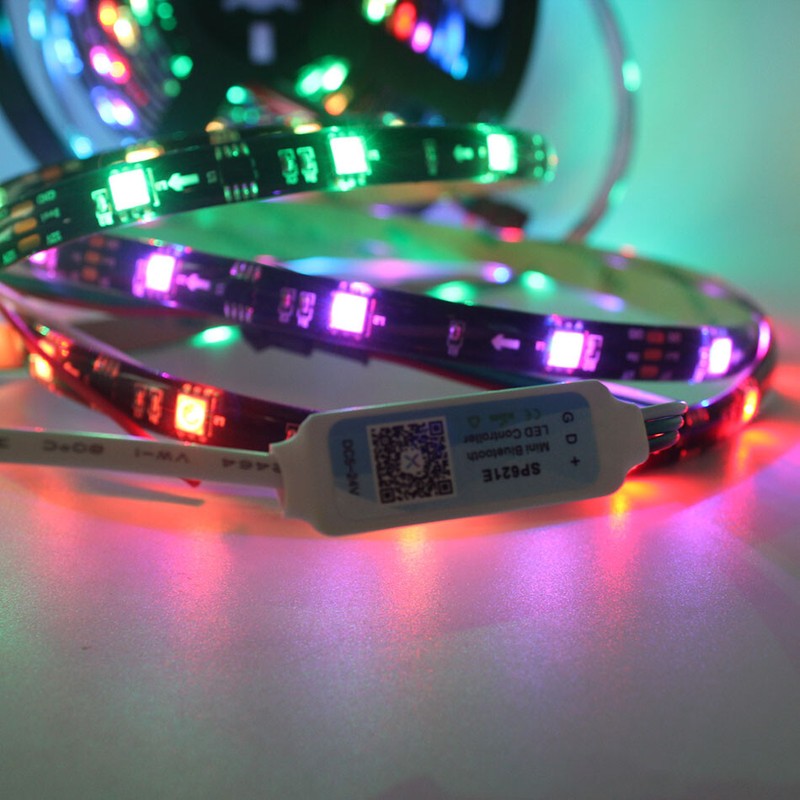 SP621E Bluetooth-compatible LED controller APP control For WS2812 LED strip gallery