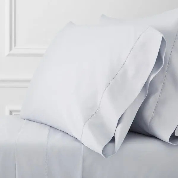 Hudson Park Classic Linens Cotton Percale TWIN XL Fitted Sheet CLOUD gallery