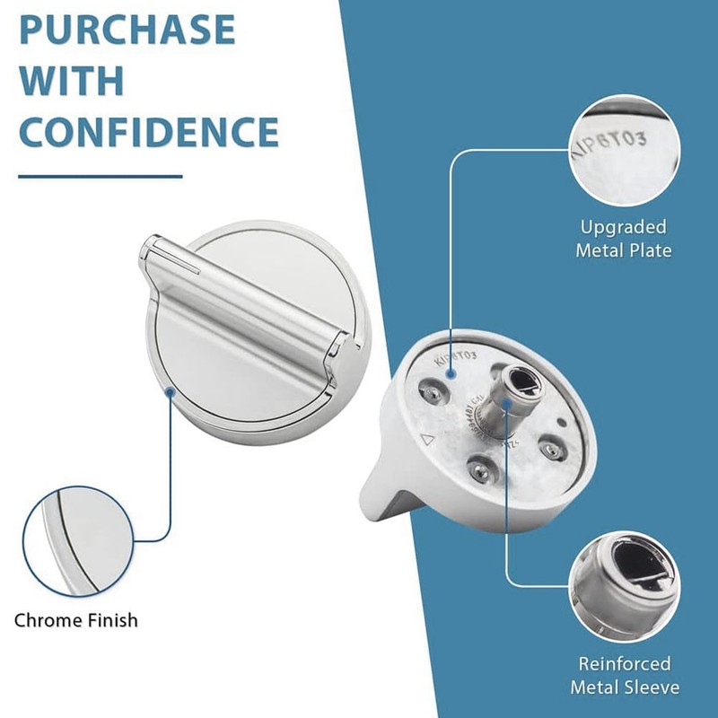 5Pack Upgraded Range Stove Knobs For Whirlpool W10594481, WPW10594481, AP6023301 gallery