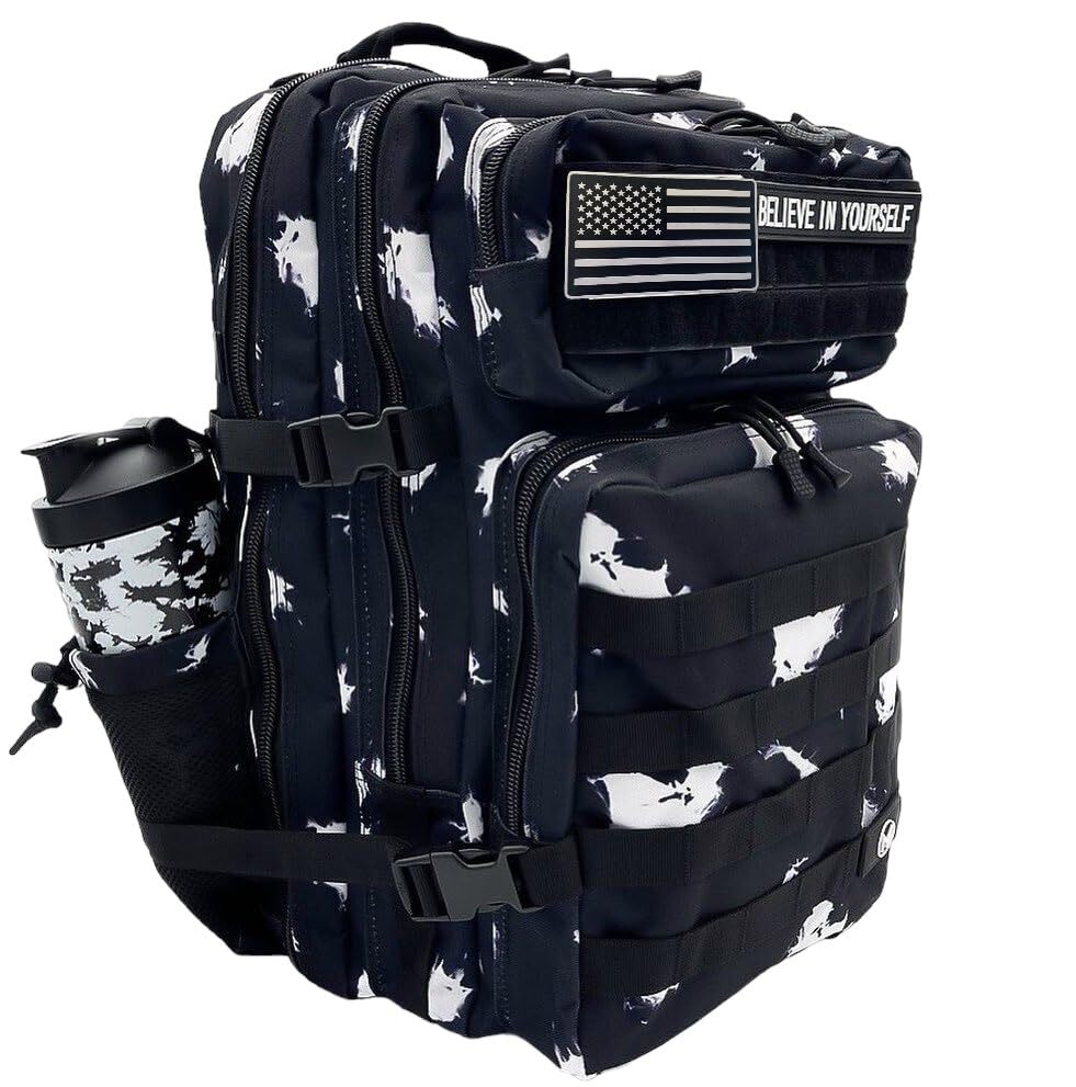 Macky Tactical Backpack - 45L Gym and CrossFit Backpack with Cup Holders Include 4
