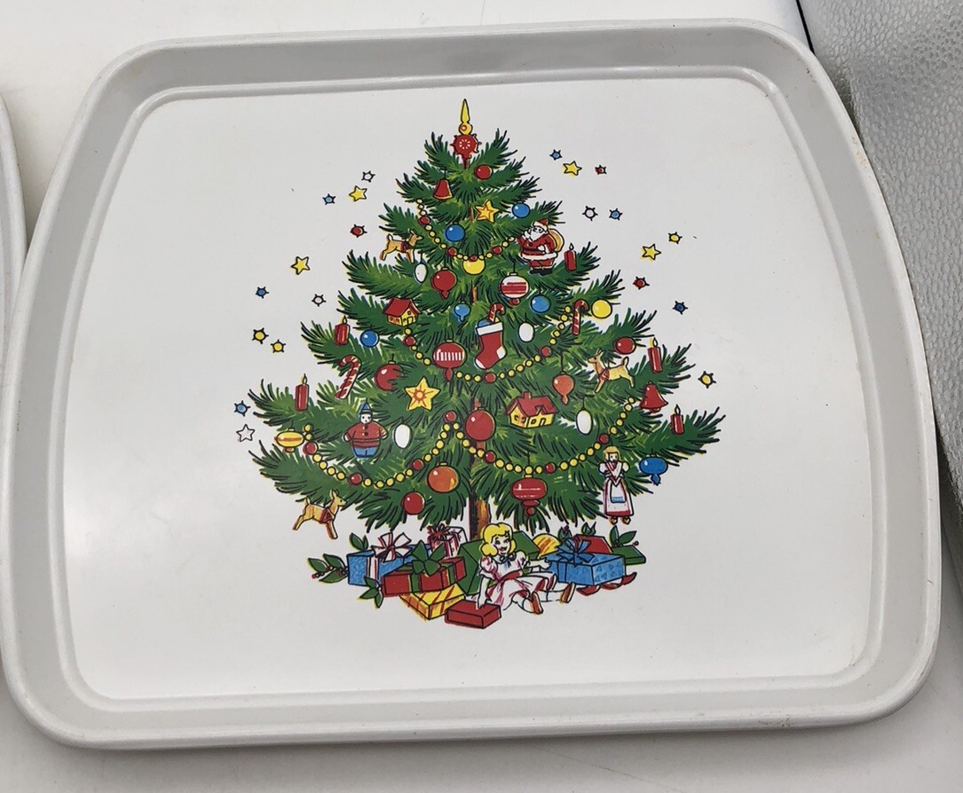 2 Reusable Platers VTG Holiday Cathey Chyna Ullmann Plastic Durable Christmas gallery