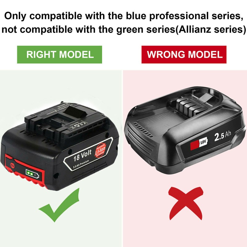 2PACK For BOSCH BAT609 CORE 18 Volt 8.0Ah High Performance Battery BAT618 Li-ion gallery