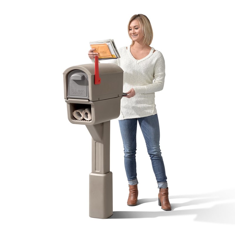 Step2 MailMaster Express Plus Plastic Mailbox Mocha Finish gallery