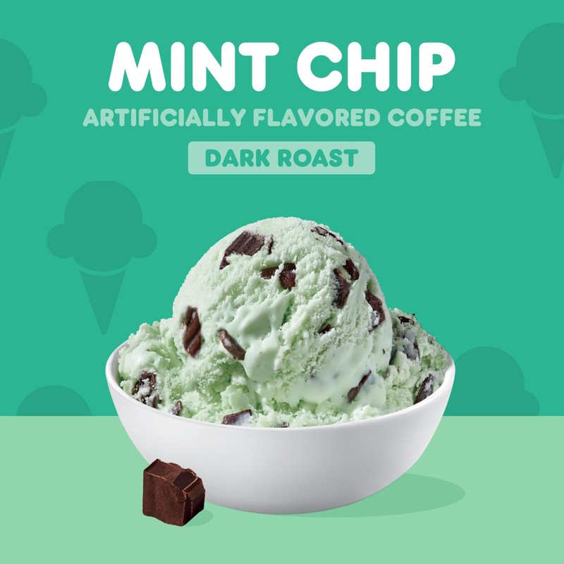 Dunkin’ Mint Chip Artificially Flavored Coffee, Keurig KCup Pods, 22 Count Bo... gallery