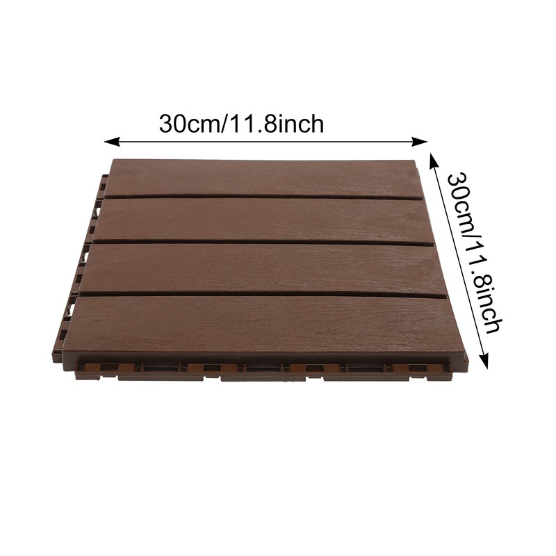 12"x12" Plastic Interlocking Composite Decking Floor Deck Tiles Bacony Pavers gallery
