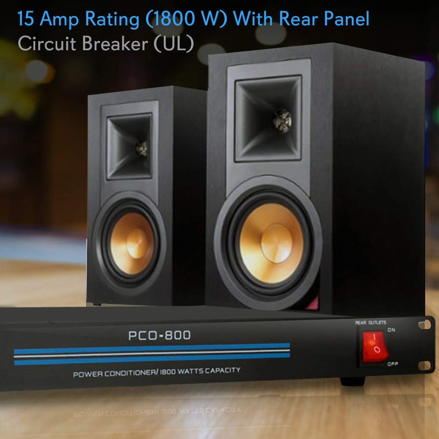 PYLE-PRO 8-Outlet Rack Mount Power Conditioner-15 Amp 1800W Black AC Surge Pr... gallery