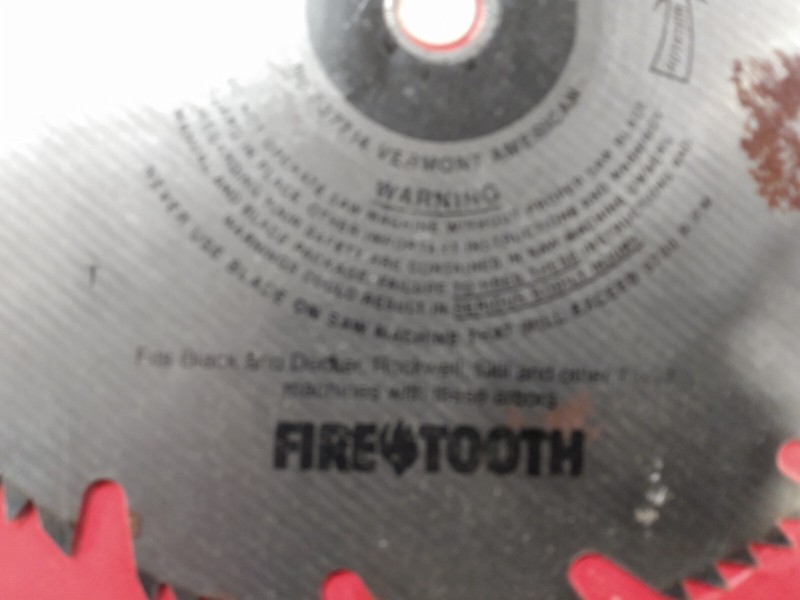 7 1/4" 75 TOOTH MASTER COMBINATION FIREPROOF STEEL CIRCULAR SAW BLADE gallery
