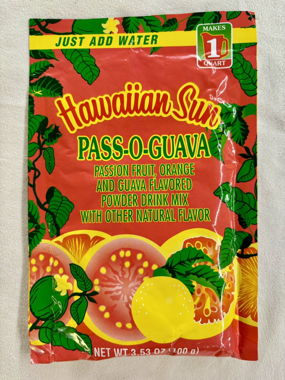 Hawaiian Sun Pass-O-Guava Fruit Powder Drink Mix 3.53 Oz. Bag x1 gallery
