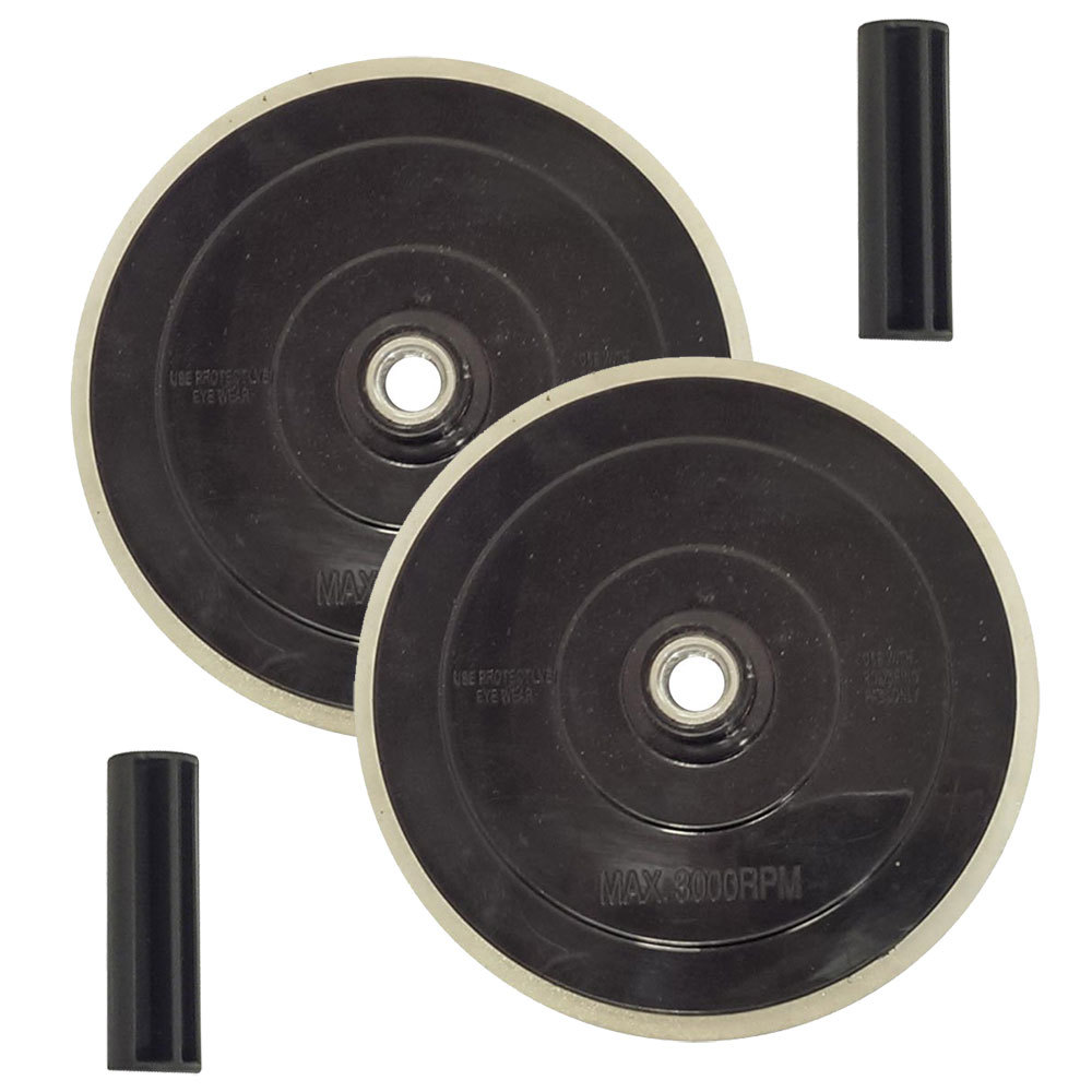 7-Inch Hook and Loop Back-Up Pad with 5/8 Inch-11 UNC Female Mount Hole 2PK