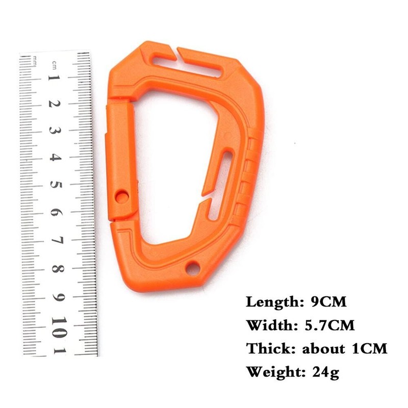 Tactical D-Type Carabiner with Molle Clip for Backpack Outdoor Climbing gallery