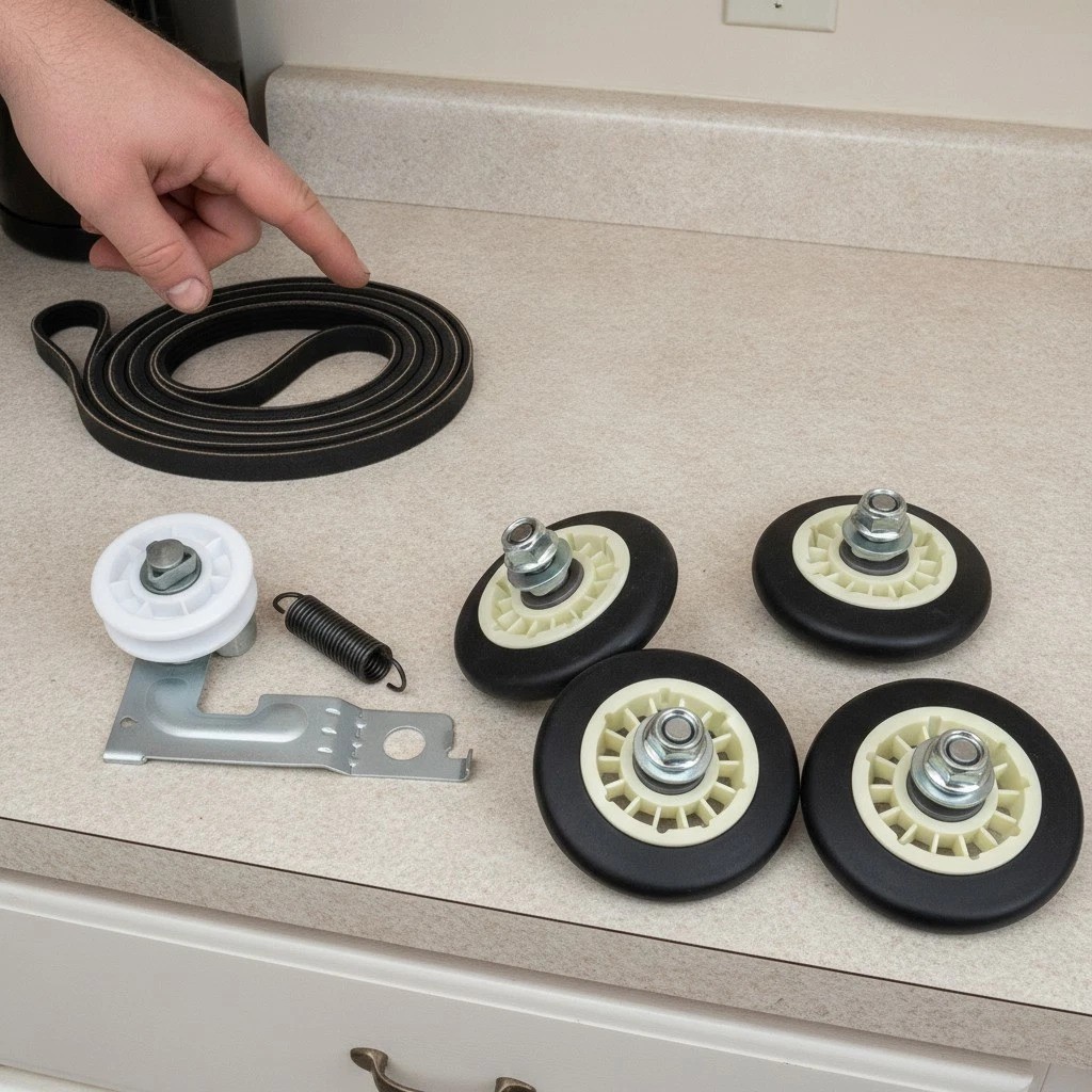 Comprehensive Dryer Repair Kit for LG & Kenmore - High Quality Rubber Parts gallery