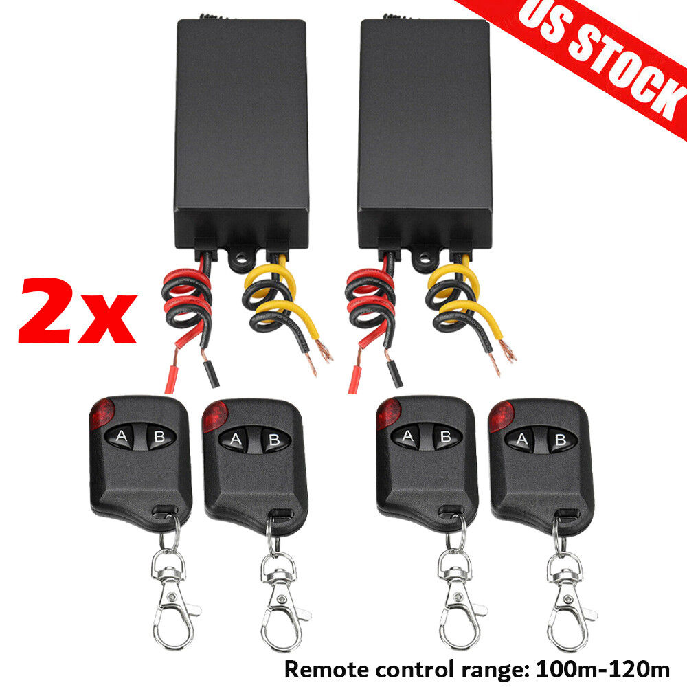 2x Car Universal 12V ON-OFF Wireless Remote Control Switch Relay Receiver 315MHZ gallery